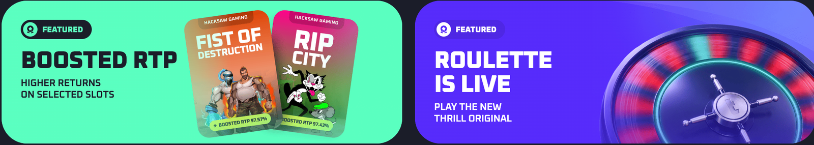 Thrill account sign up screen visual